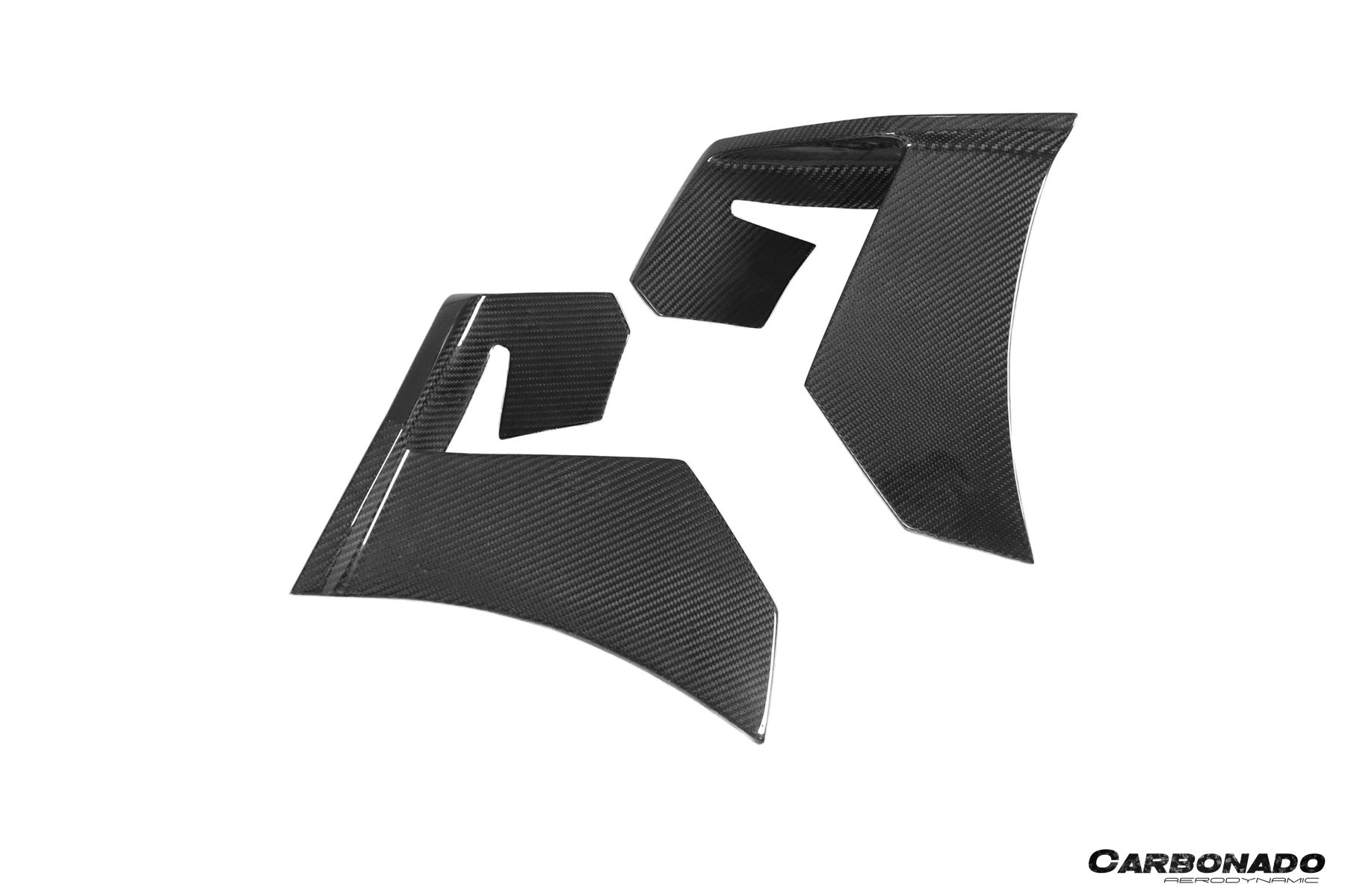 2020 - 2023 McLaren GT WP Style DRY Carbon Fiber Rear Bumper Side Canards