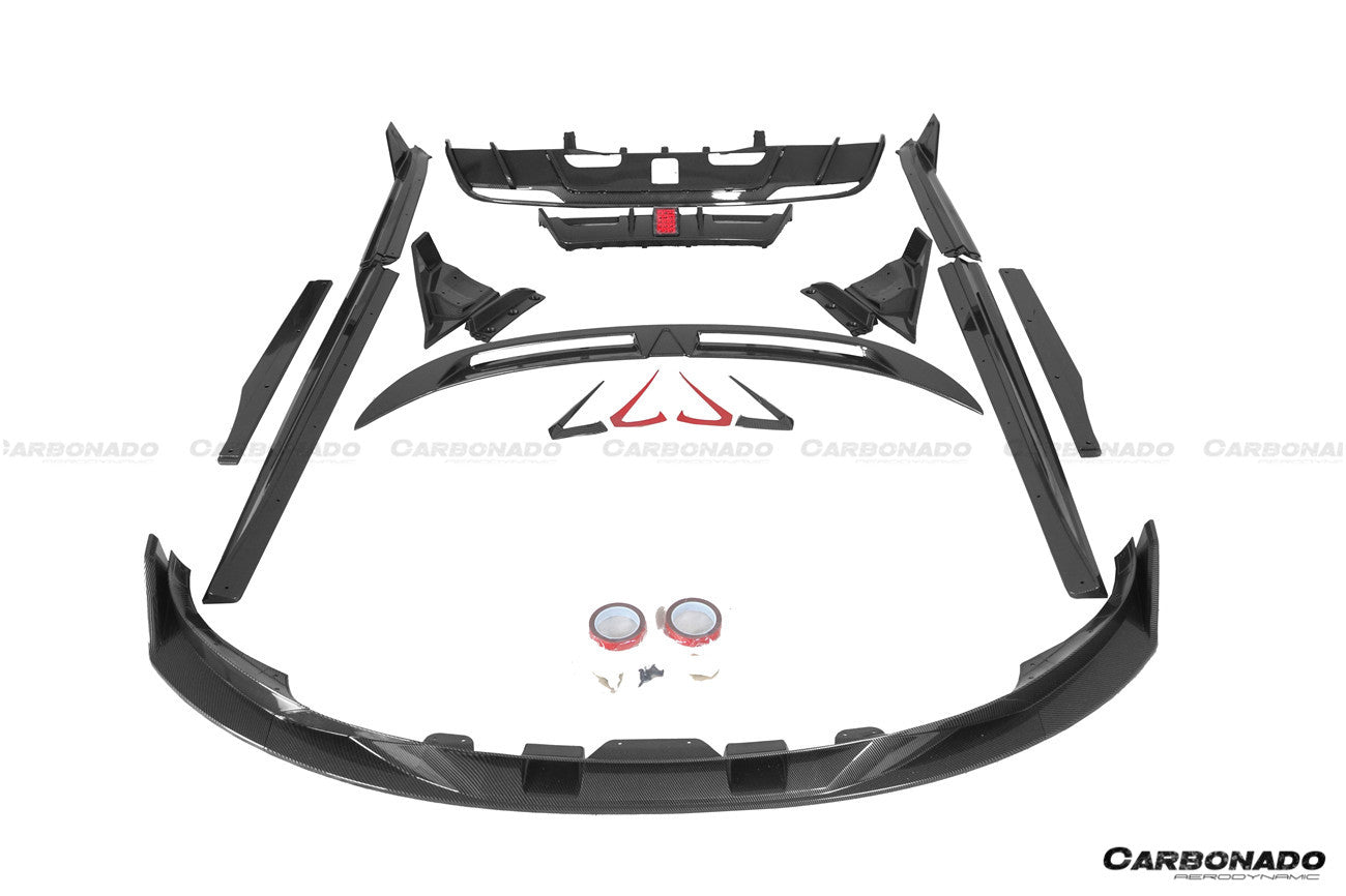2023 - 2025 Tesla Model 3 LCI Turbo Style Carbon Fiber Pattern Look Body Kit