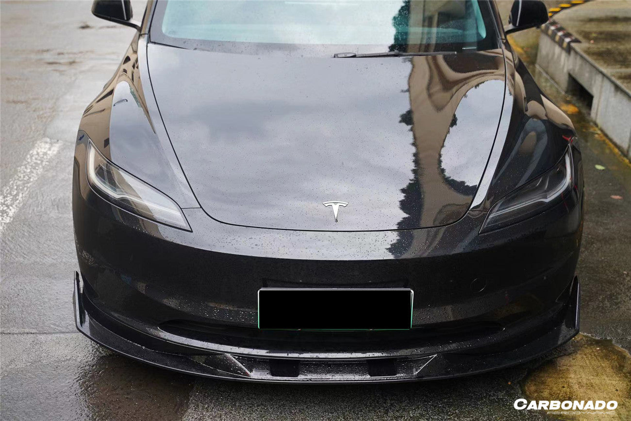 2023 - 2025 Tesla Model 3 LCI Turbo Style Carbon Fiber Pattern Look Body Kit