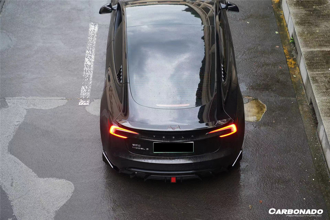 2023 - 2025 Tesla Model 3 LCI Turbo Style Carbon Fiber Pattern Look Body Kit