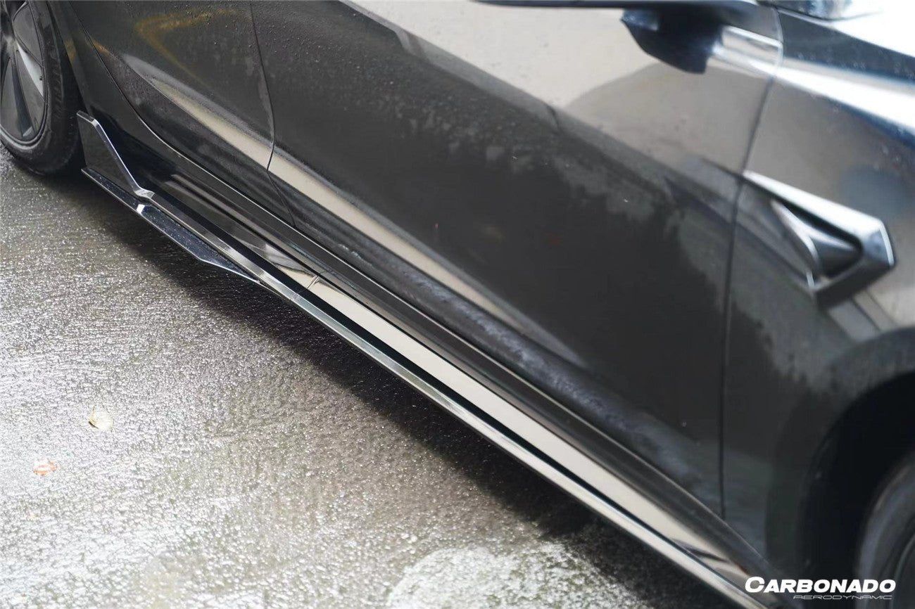 2023 - 2025 Tesla Model 3 LCI Turbo Style Carbon Fiber Pattern Look Body Kit