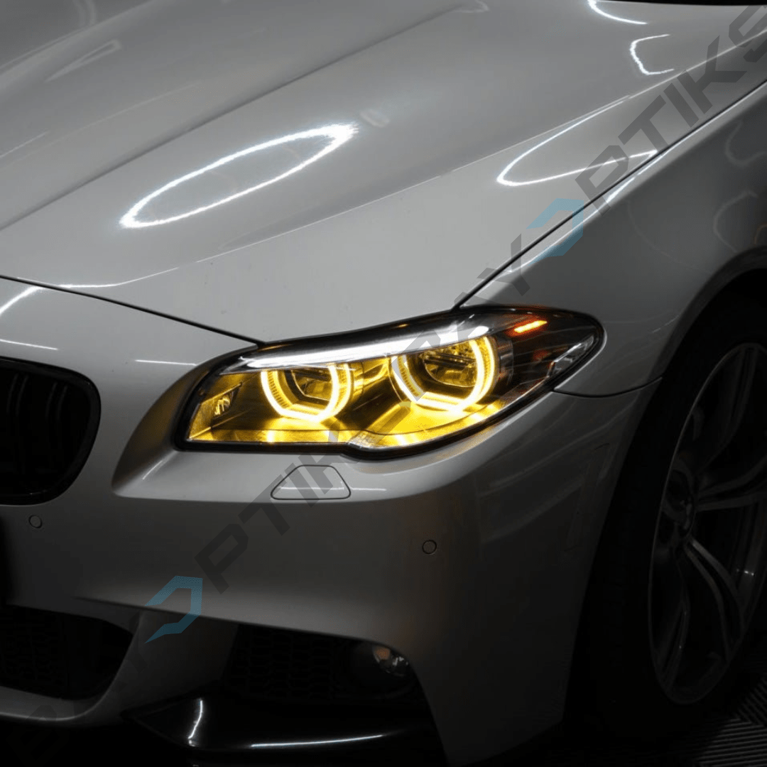 BMW F10 5 Series M5 LCI Style CSL Yellow/White DRL Headlights 2011–2017