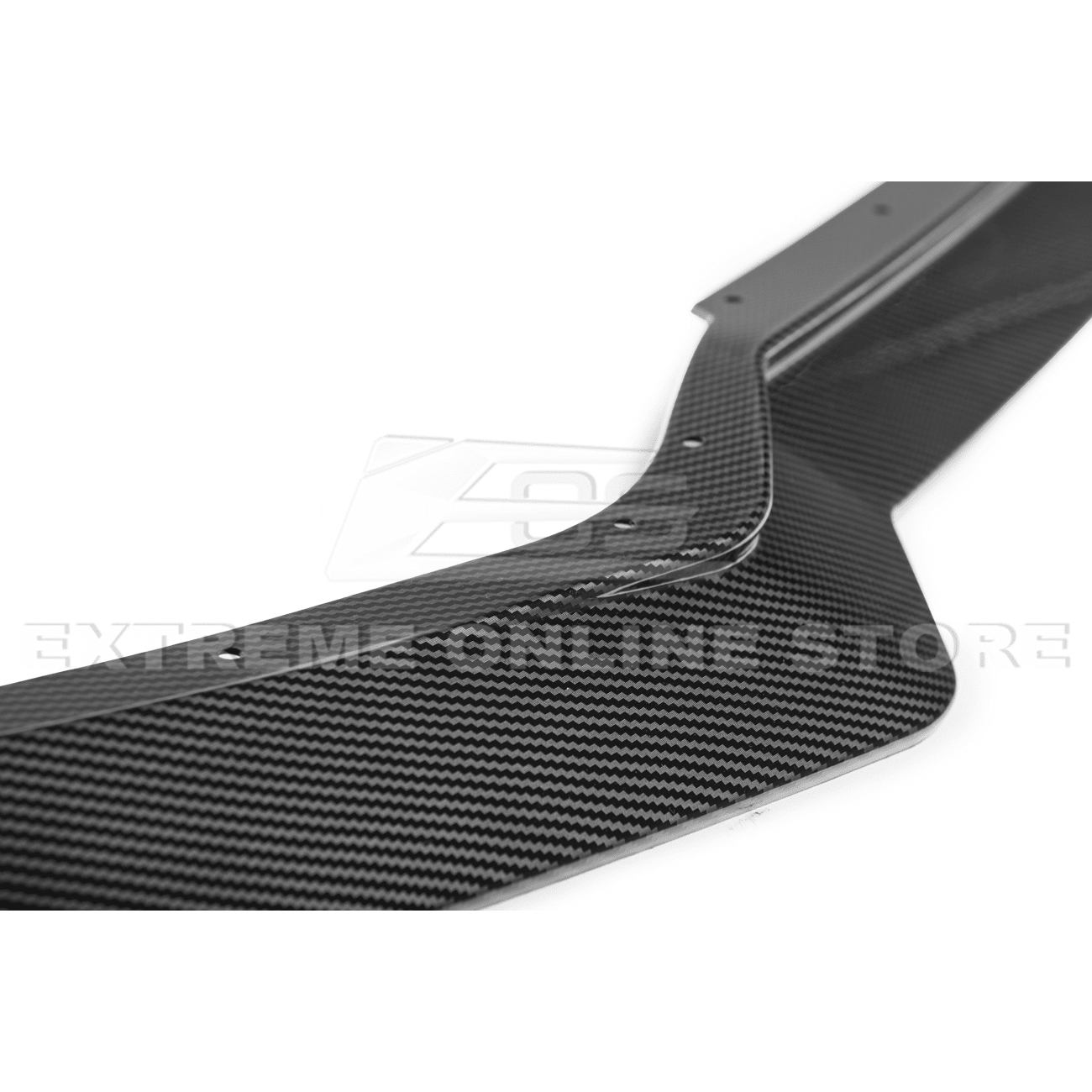 Front splitter ground effect for Corvette C8 with 5VM package, featuring aggressive aerodynamic design and premium factory-style fitment.