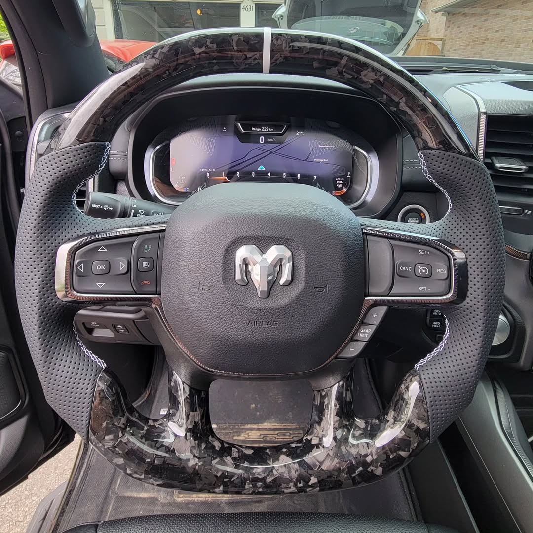 Dodge Ram DT DS Custom Carbon Fiber Steering Wheel 2009-Up