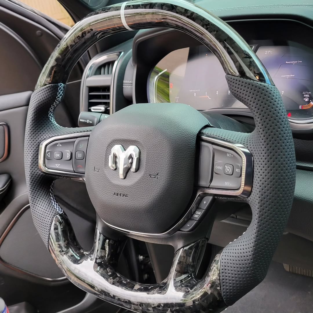 Dodge Ram DT DS Custom Carbon Fiber Steering Wheel 2009-Up
