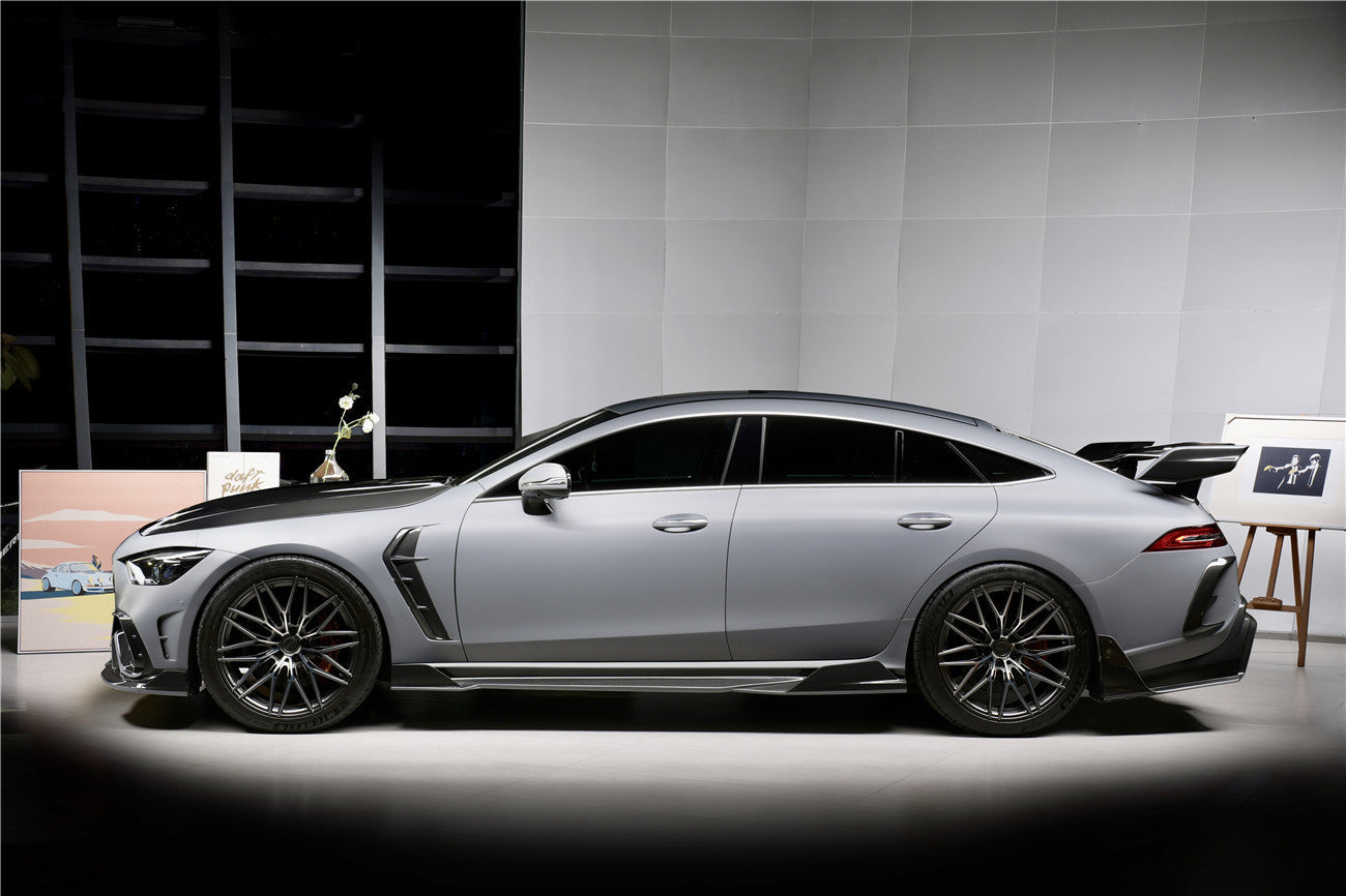2019 - 2024 Mercedes Benz AMG GT50 GT53 GT43 GT63 GT63S 4Door Coupe X290 IMP Performance Ver.2 Side Skirts
