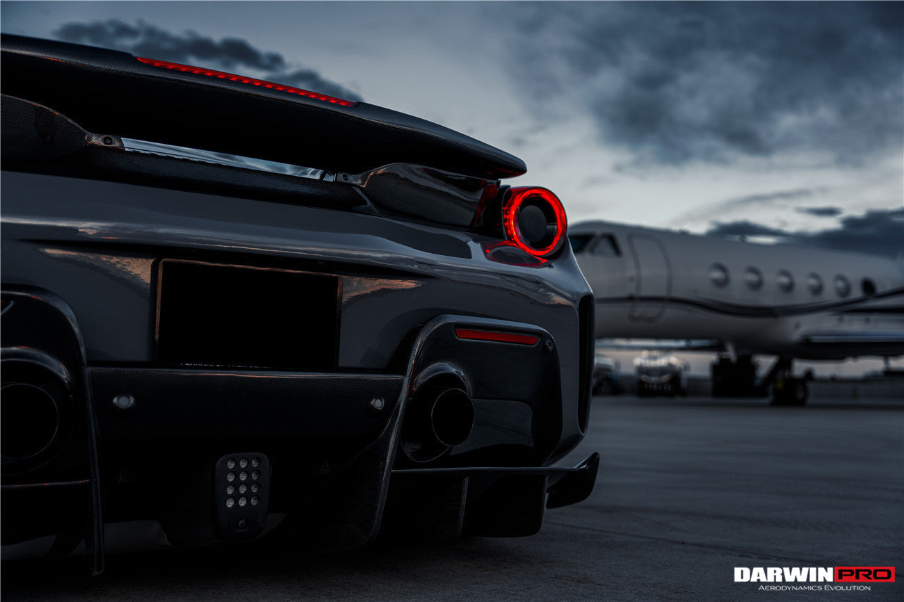 2015 - 2020 Ferrari 488 GTB Pista Style Rear Bumper & Wing