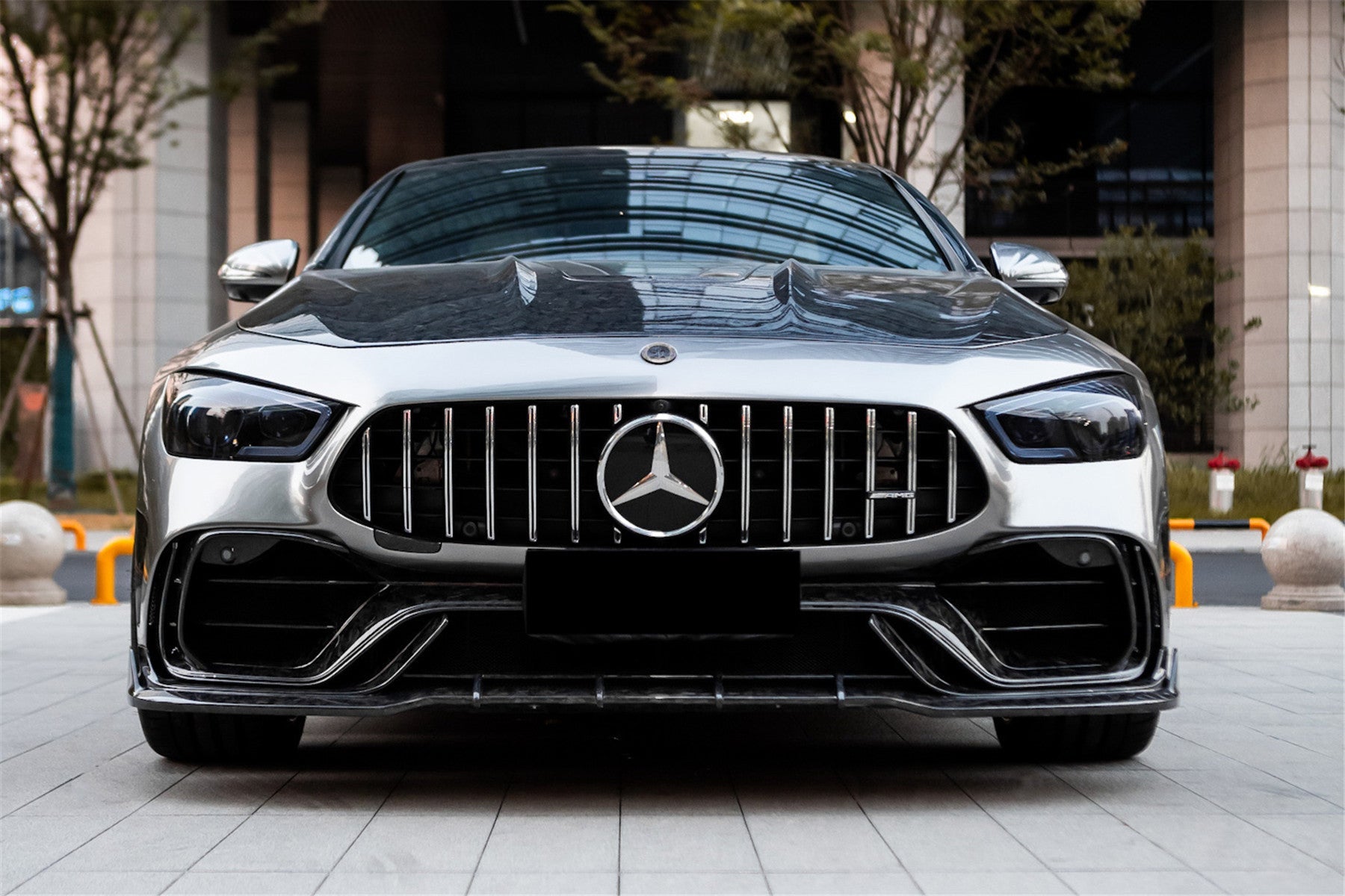 2019 - 2024 Mercedes Benz AMG GT50 GT53 GT43 GT63 GT63S 4Door Coupe X290 IMP Performance Ver.2 Part Carbon Fiber Front Bumper