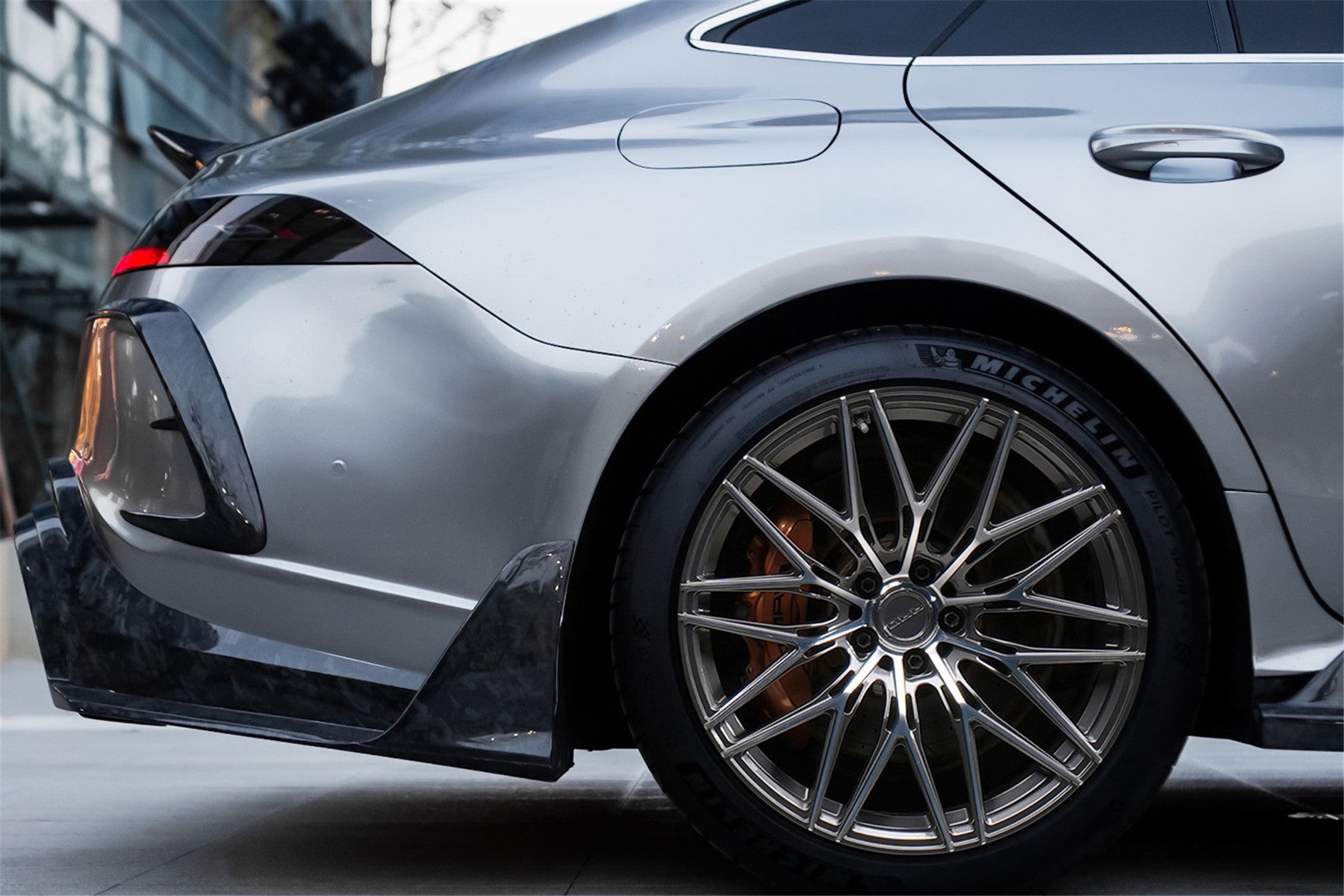 2019 - 2024 Mercedes Benz AMG GT50 GT53 GT43 GT63 GT63S 4Door Coupe X290 IMP Performance Ver.2 Part Carbon Fiber Rear Bumper