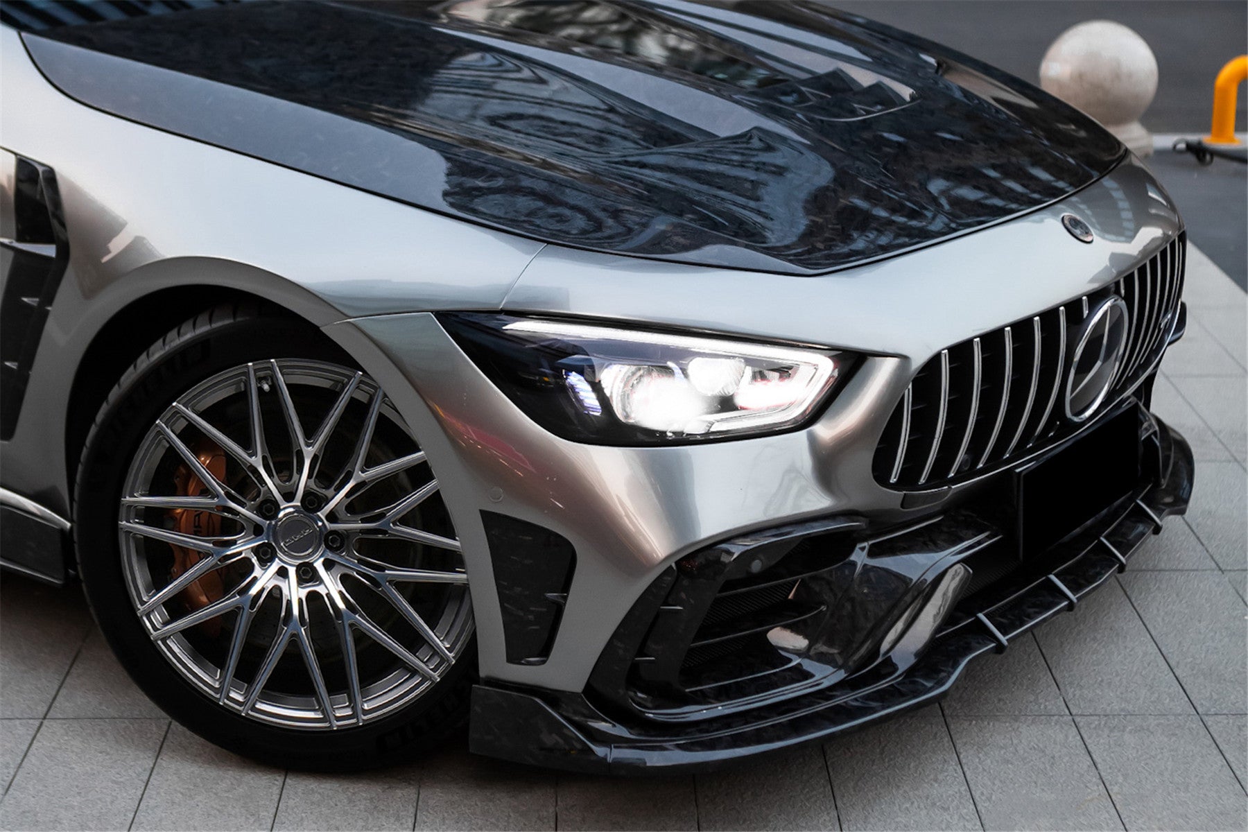 2019 - 2024 Mercedes Benz AMG GT50 GT53 GT43 GT63 GT63S 4Door Coupe X290 IMP Performance Ver.2 Part Carbon Fiber Front Bumper