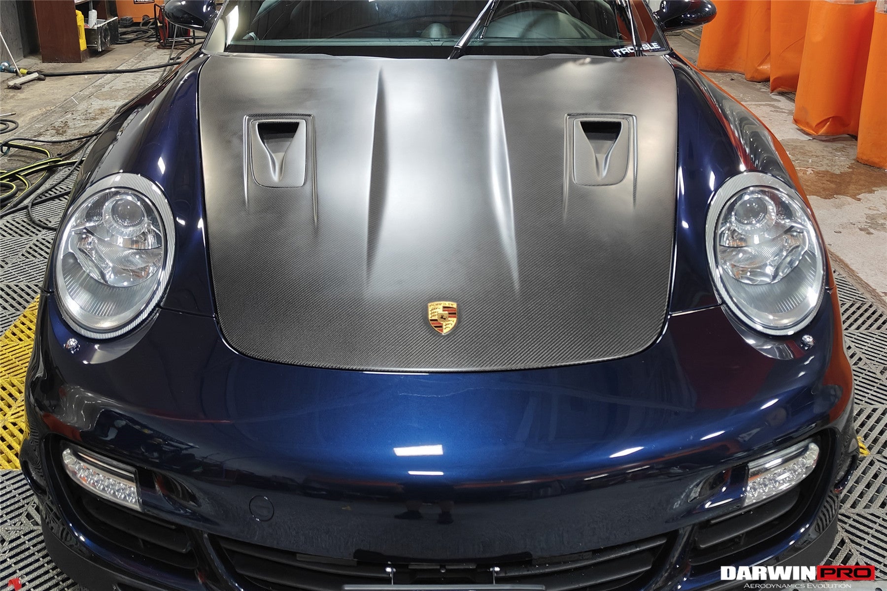 DarwinPRO 2005-2012 Porsche 911 997 Carrera & S & 4S & Turbo & 06-12 Cayman 987 GT2RS Style Hood - DarwinPRO Aerodynamics