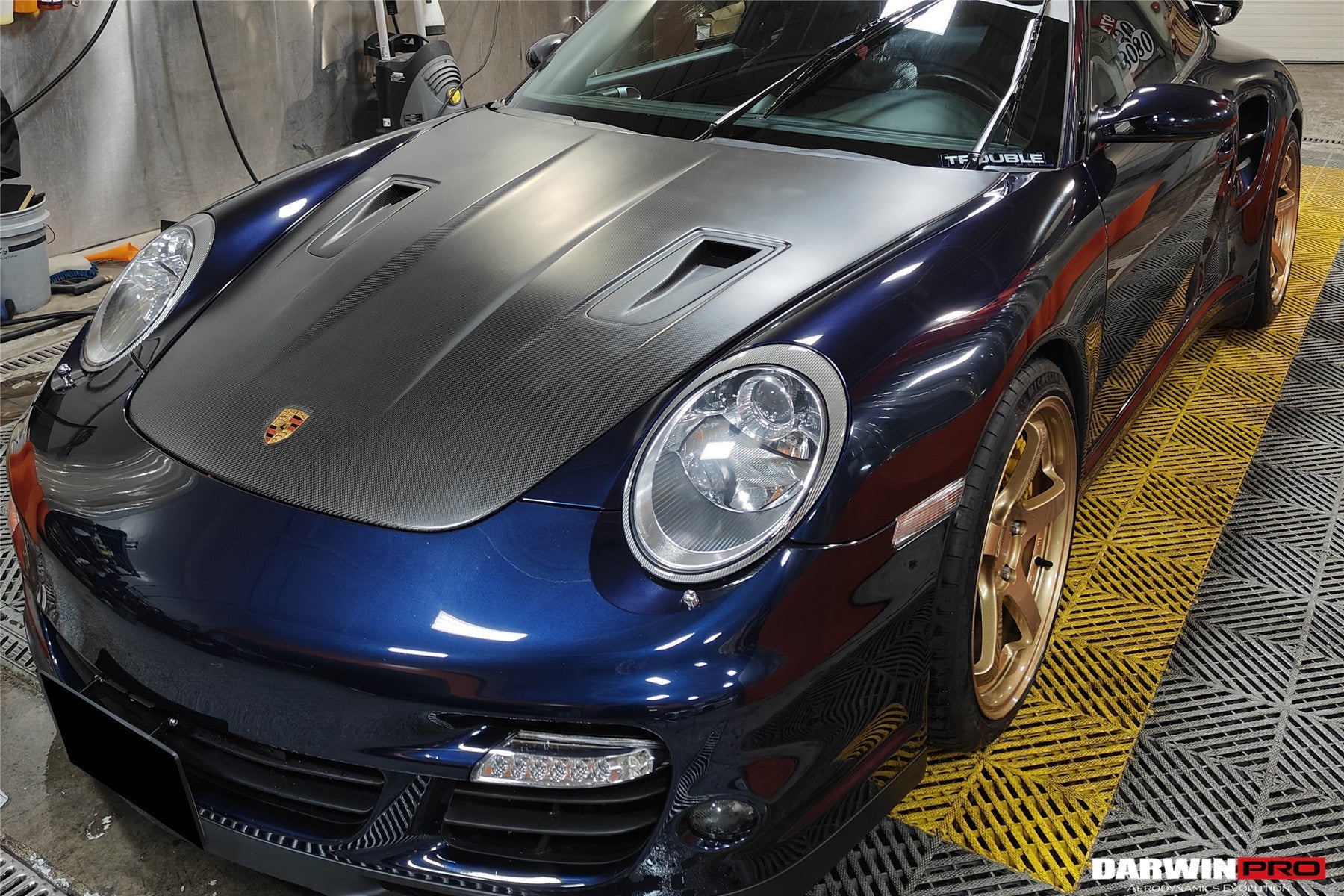 DarwinPRO 2005-2012 Porsche 911 997 Carrera & S & 4S & Turbo & 06-12 Cayman 987 GT2RS Style Hood - DarwinPRO Aerodynamics
