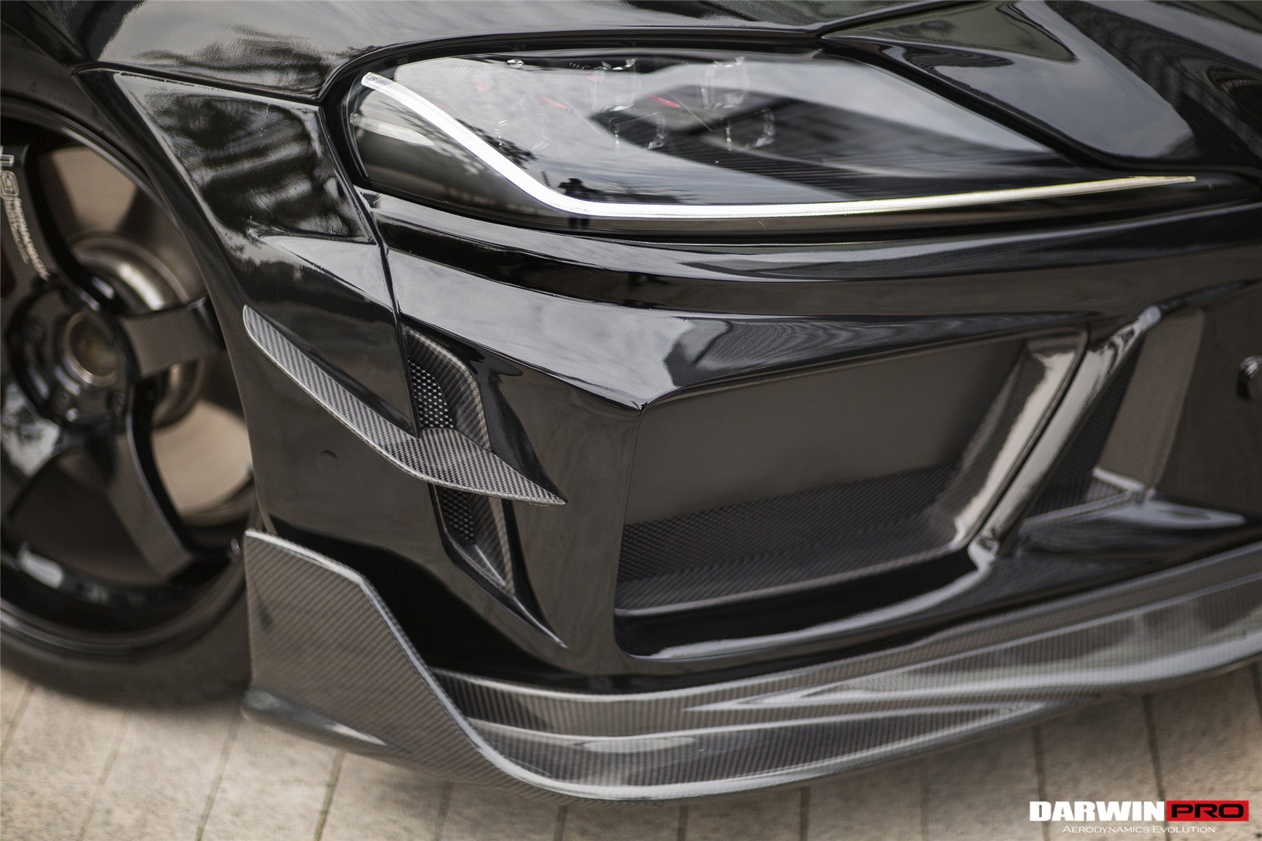 2019 - 2025 Toyota GR Supra (J29 & DB) A90 A91 BKSSII Style Partial Carbon Fiber Front Bumper