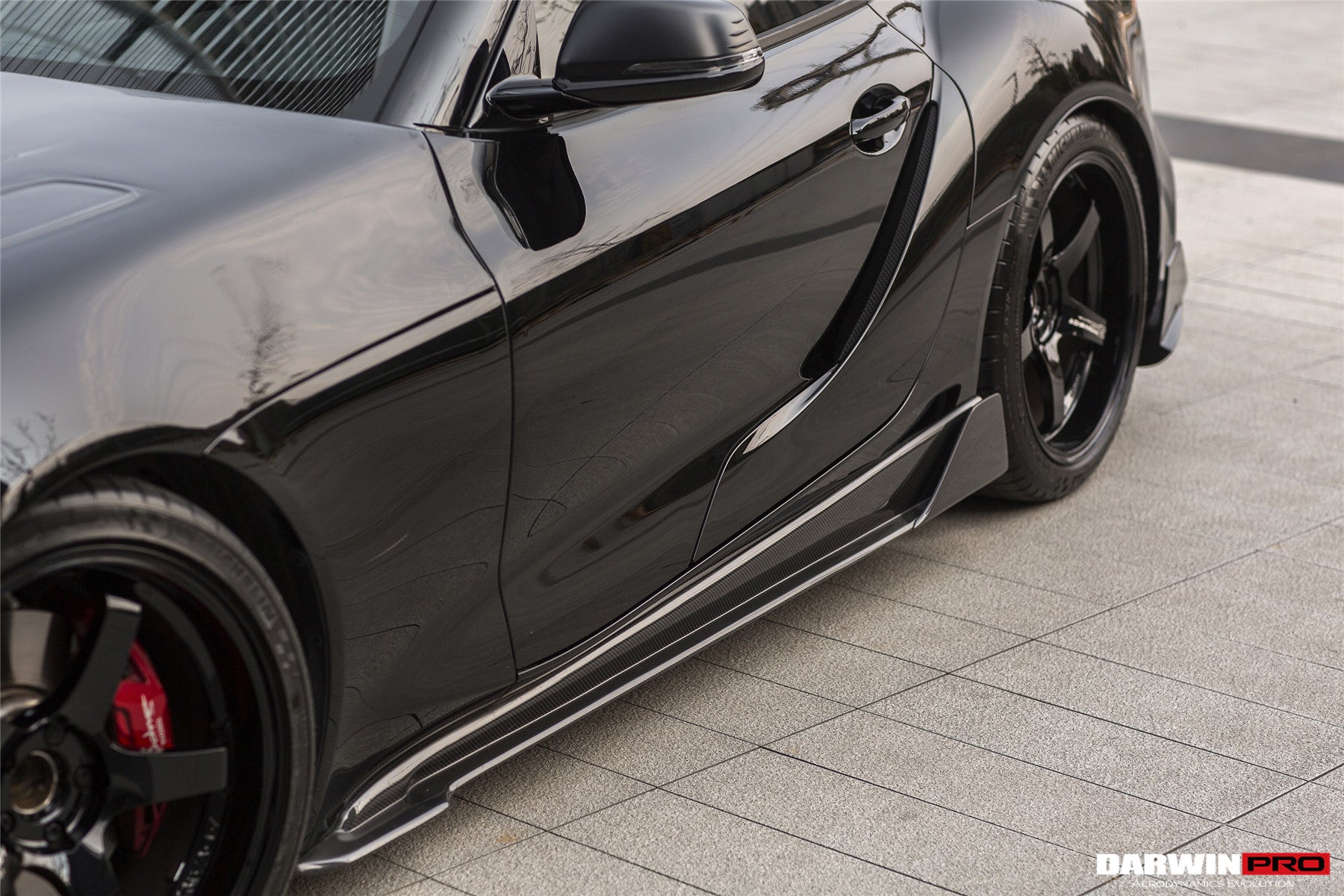 2019 - 2025 Toyota GR Supra (J29 & DB) A90 A91 BKSS Style Carbon Fiber Side Skirts