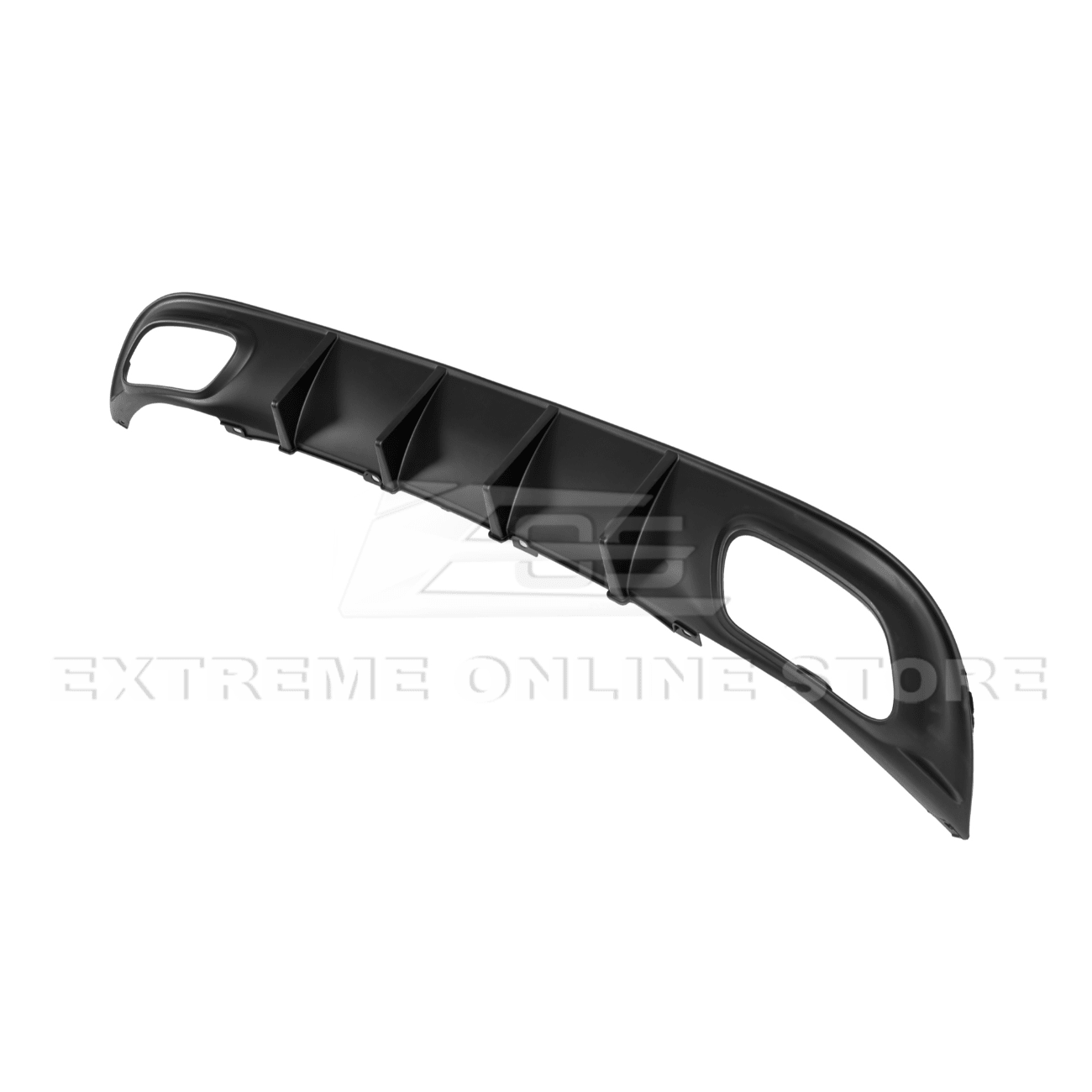 Dodge Charger LD SRT Style Matte Gloss Black Rear Bumper Dual Exhaust Diffuser Base Models 2015-2024