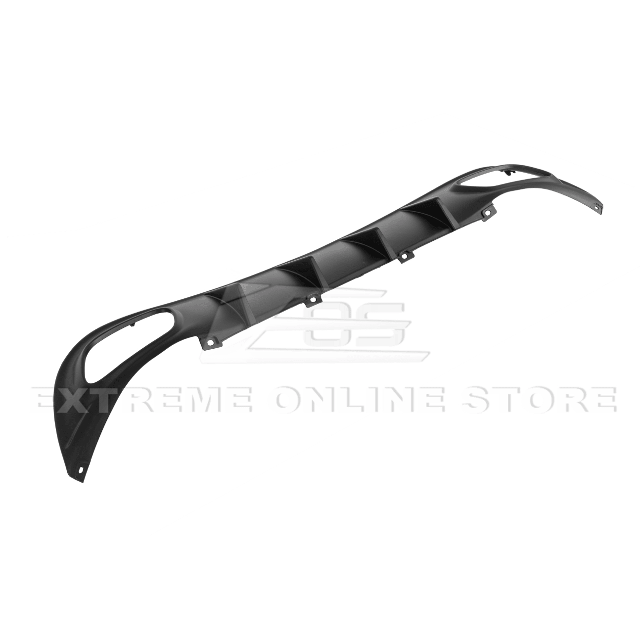 Dodge Charger LD SRT Style Matte Gloss Black Rear Bumper Dual Exhaust Diffuser Base Models 2015-2024