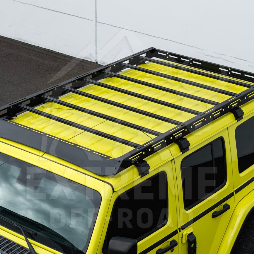Jeep Wrangler JL Gladiator JT Carbon Steel Black Top Roof Cargo Rack 2018-Up