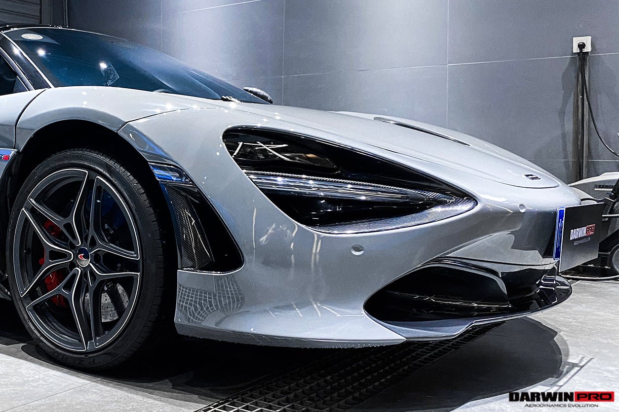 2017 - 2020 McLaren 720S Dry Carbon Fiber Headlight Inserts Trim Replacement