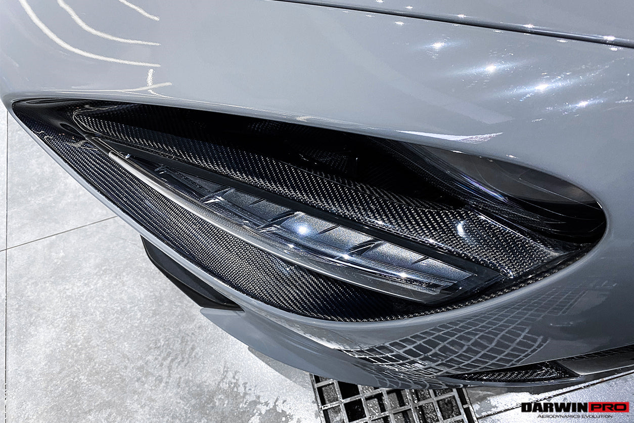 2017 - 2020 McLaren 720s Dry Carbon Fiber Headlight Inserts Trim Replacement