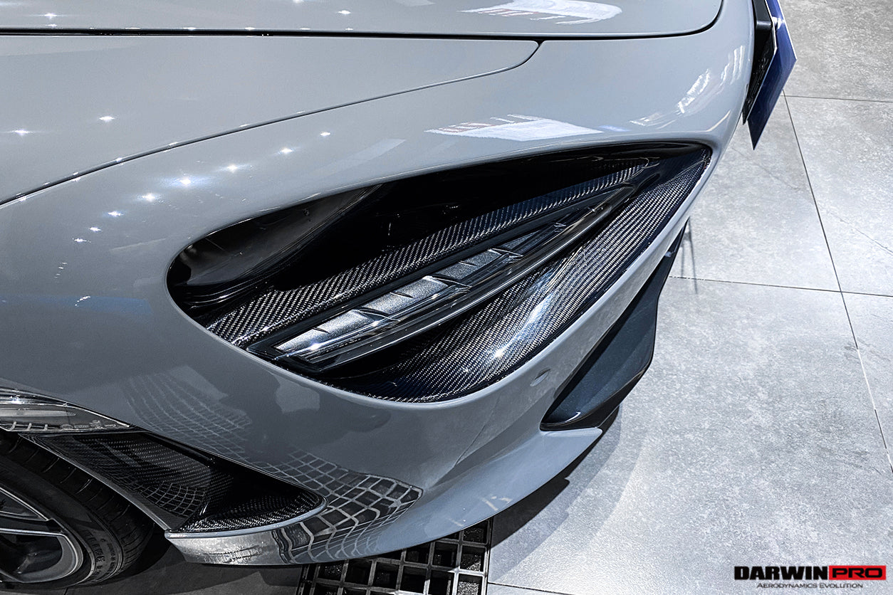 2017 - 2020 McLaren 720s Dry Carbon Fiber Headlight Inserts Trim Replacement