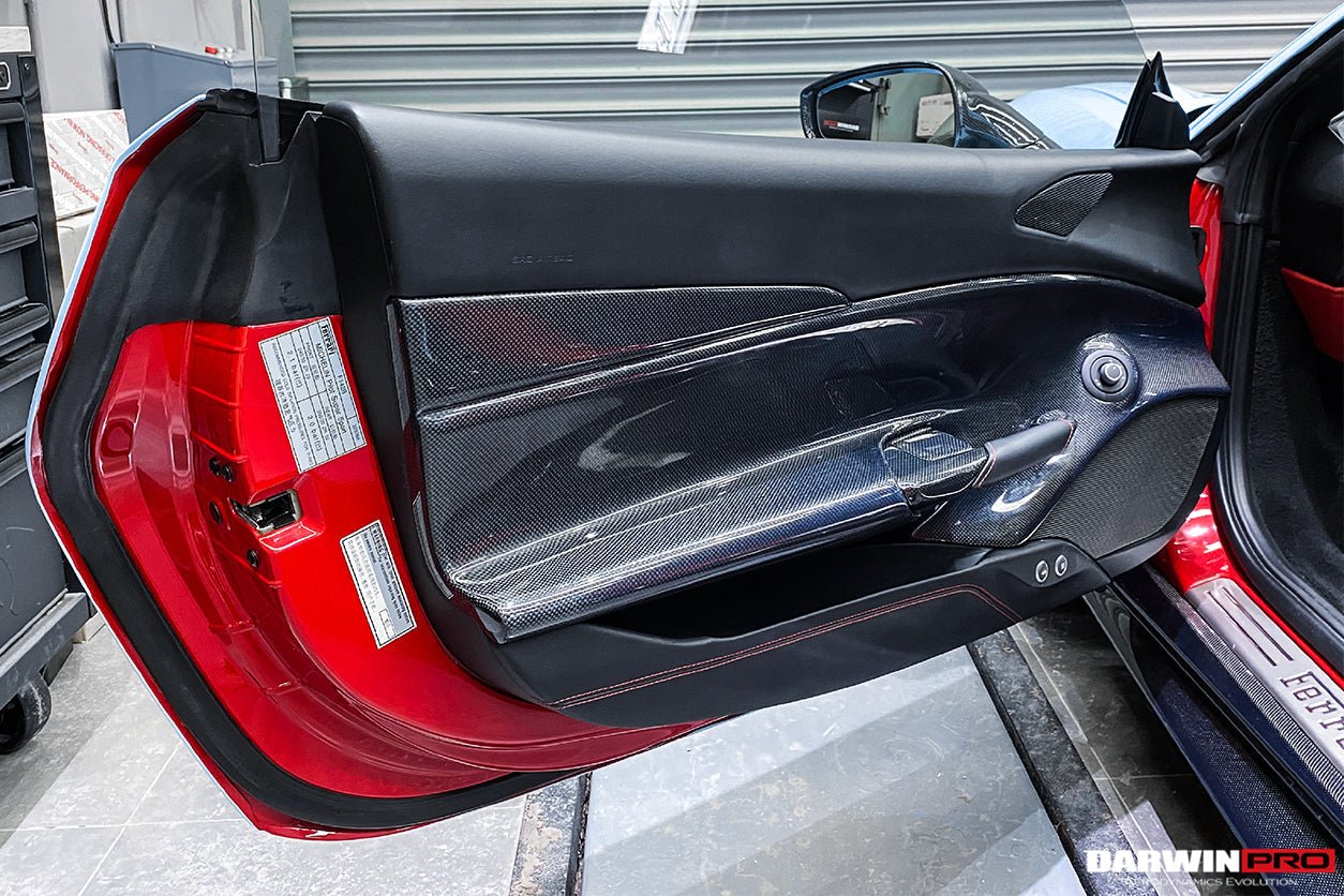 2015 - 2020 Ferrari 488 GTB & Spyder Carbon Fiber Door Panel Interior