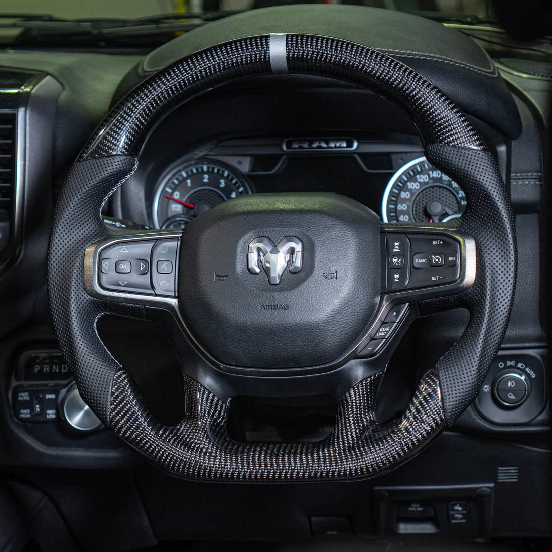 Dodge Ram DT DS Custom Carbon Fiber Steering Wheel 2009-Up