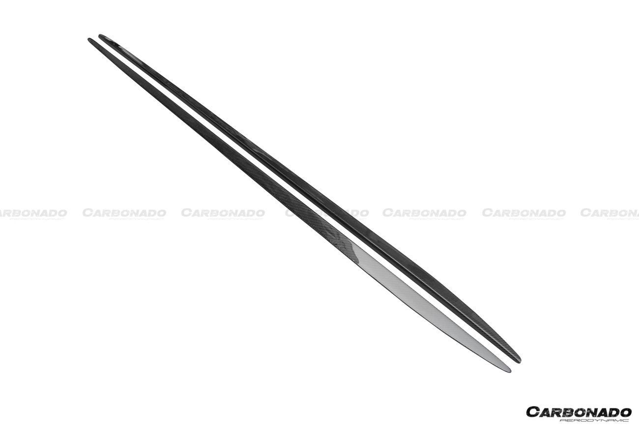 Mercedes-Benz W205 C63 S AMG Coupe Carbon Fiber Side Skirt Extensions 2015-2021