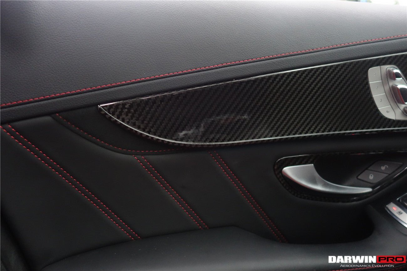 2015 - 2018 Mercedes Benz W205 C63/S AMG Sedan Carbon Fiber Interior Door Panel Trim Cover Strip
