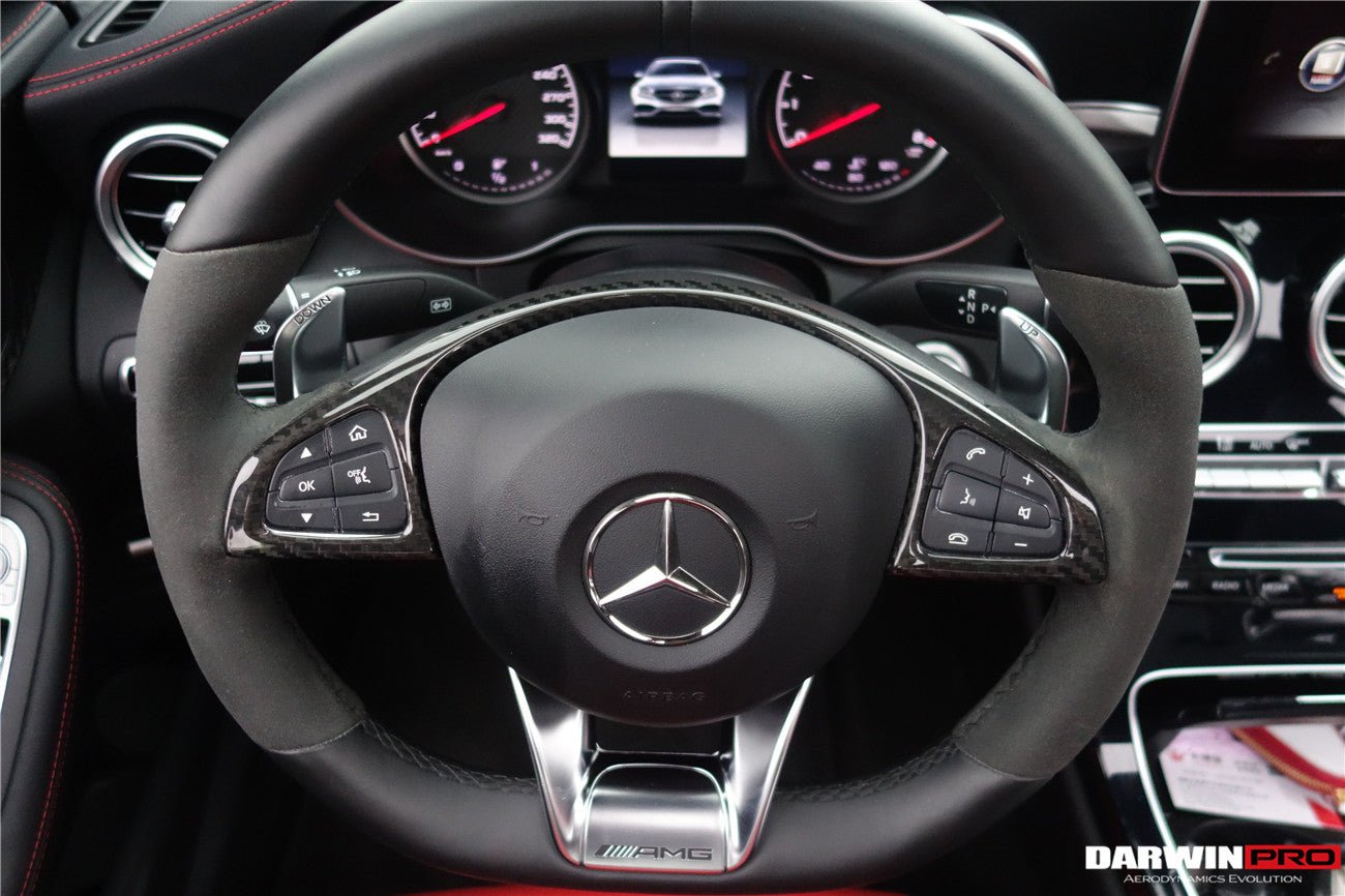 Mercedes Benz AMG Steering Wheel Trim (W205 C63) | Carbon Fiber Interior | 2015 - 2018