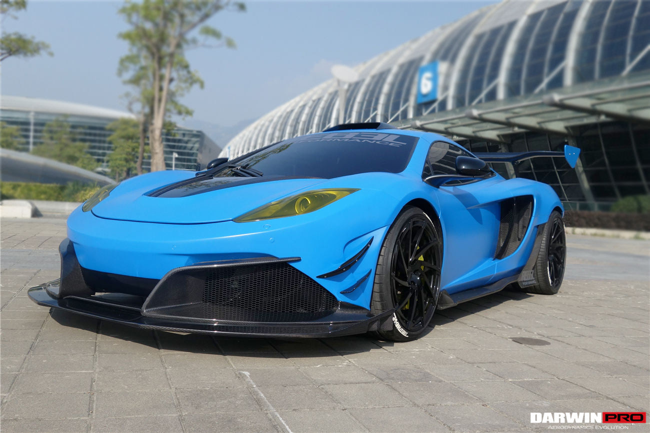 2011 - 2014 McLaren MP4 12C Rebel Performance Style Partial Carbon Fiber Front Bumper w/ Lip