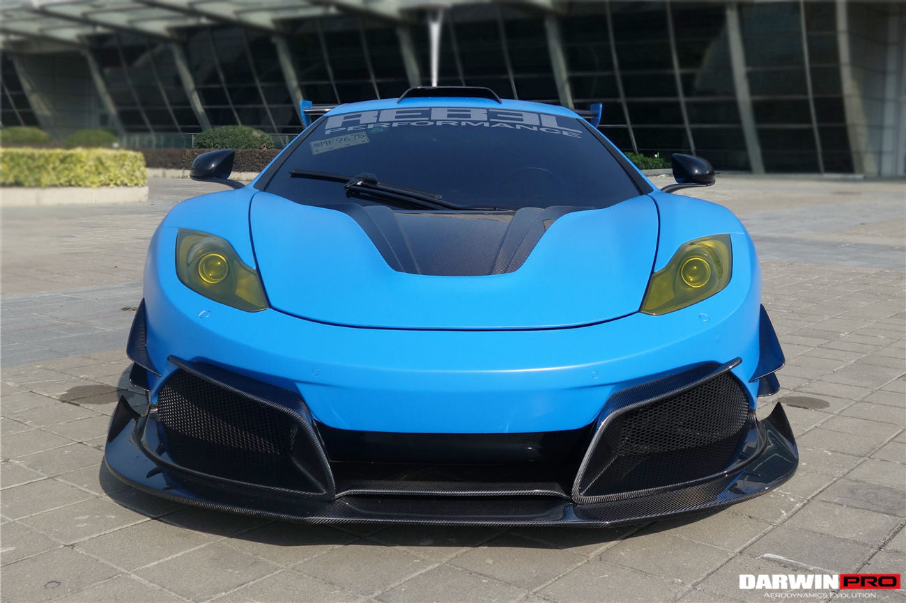 2011 - 2014 McLaren MP4 12C Rebel Performance Style Partial Carbon Fiber Front Bumper w/ Lip