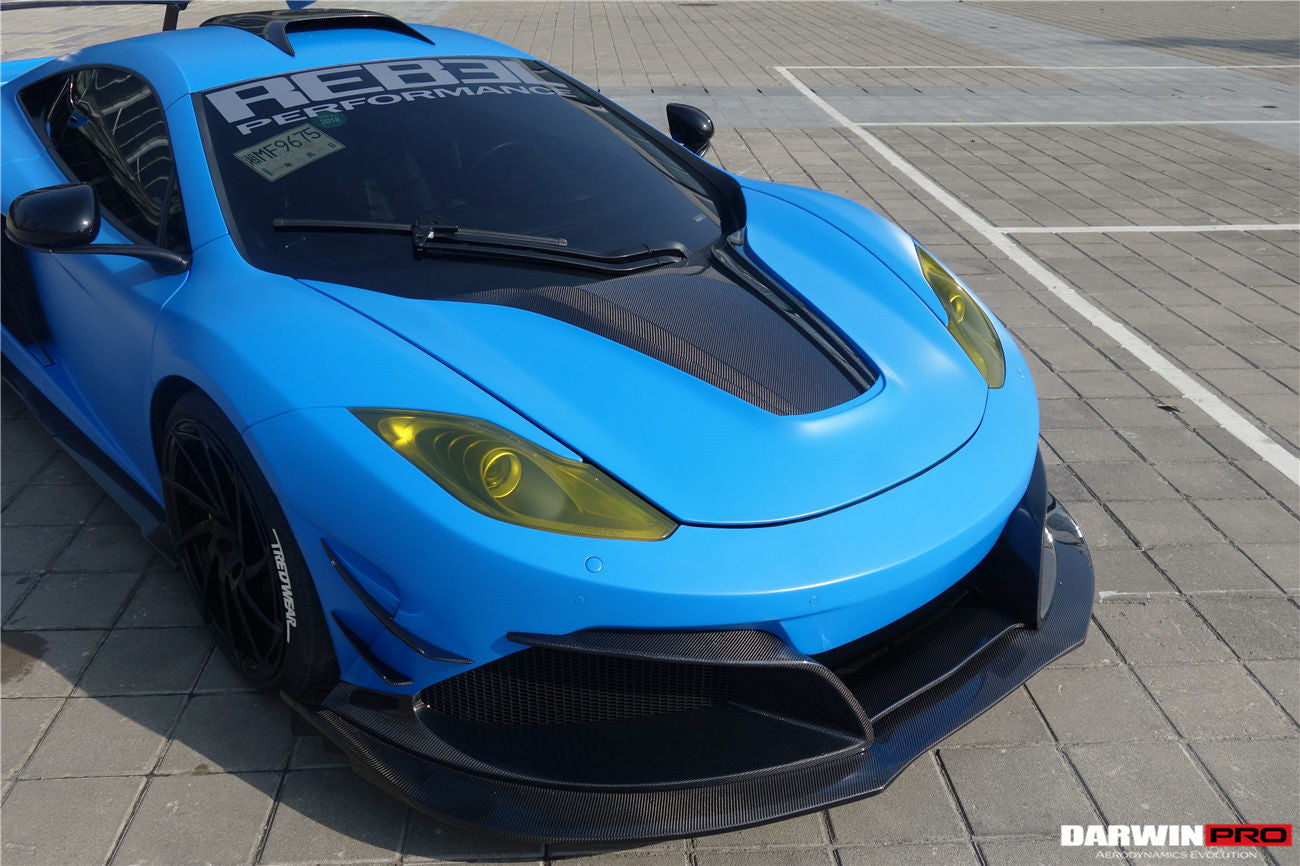 2011 - 2014 McLaren MP4 12C Rebel Performance Style Partial Carbon Fiber Front Bumper w/ Lip
