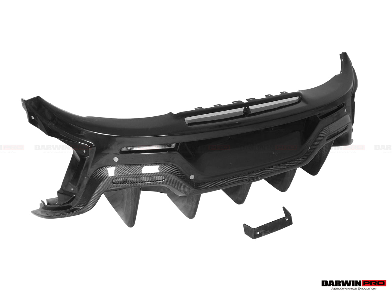 2015 - 2020 McLaren 540C & 570S & 570GT 600LT-Style Partial Carbon Fiber Rear Bumper with Diffuser  and Trunk Spoiler and Engine Trunk and Exhaust