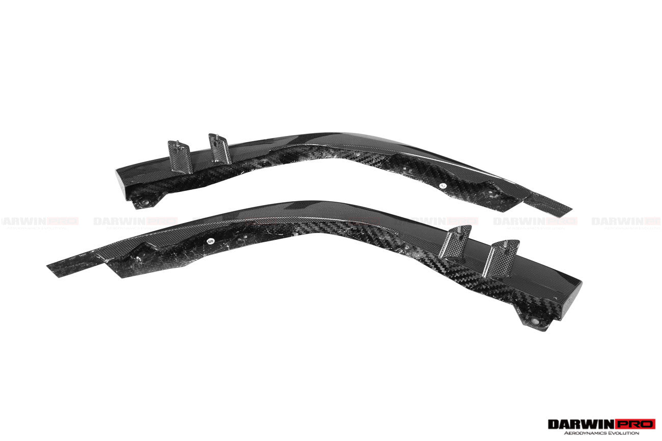 2019 - 2023 Ferrari F8 OE Style Autoclave Carbon Fiber Front Bumper Side Splitter