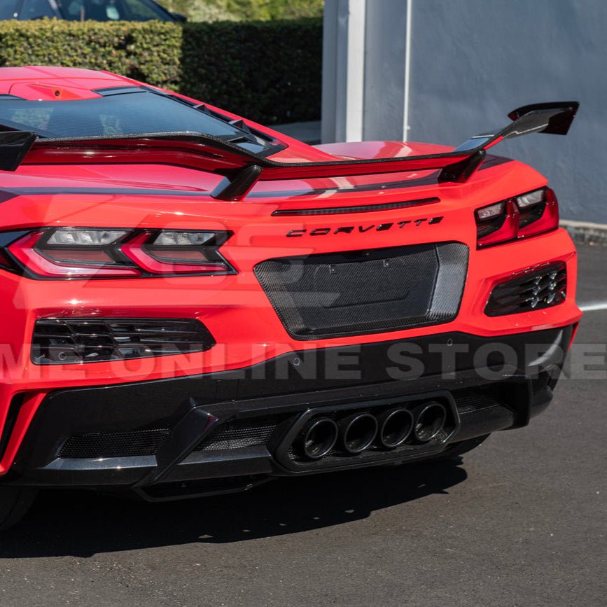 Chevrolet Corvette C8 Z06 E-Ray Factory Style Dry Carbon Fiber License Plate Backing 2023-Up
