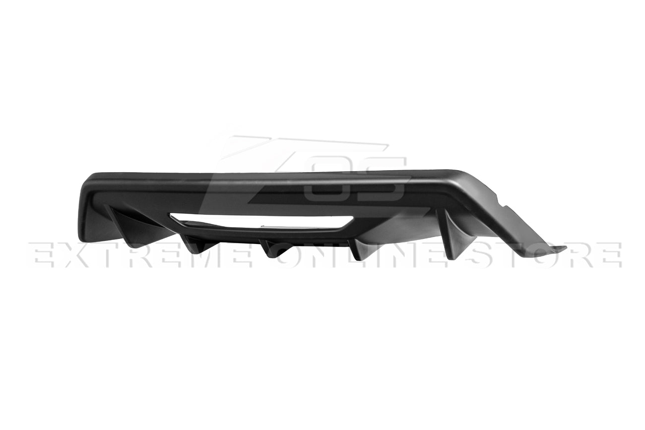 Ford Mustang S650 Performance Style Dry Carbon Fiber Rear Finned Bumper Diffuser 2024-Up