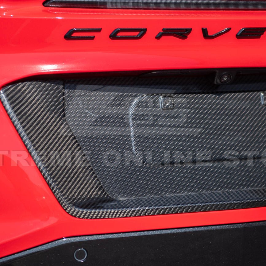 Chevrolet Corvette C8 Z06 E-Ray Factory Style Dry Carbon Fiber License Plate Backing 2023-Up