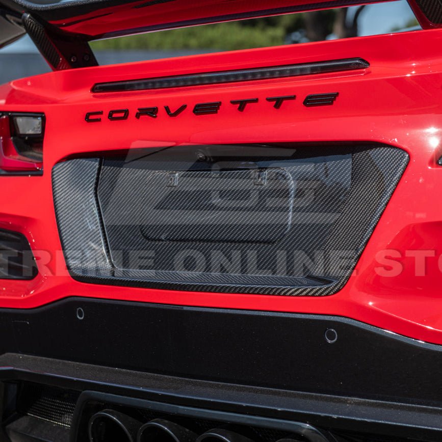 Chevrolet Corvette C8 Z06 E-Ray Factory Style Dry Carbon Fiber License Plate Backing 2023-Up