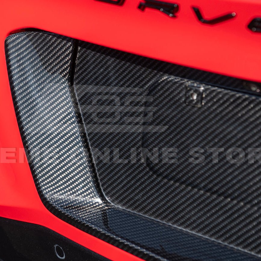 Chevrolet Corvette C8 Z06 E-Ray Factory Style Dry Carbon Fiber License Plate Backing 2023-Up