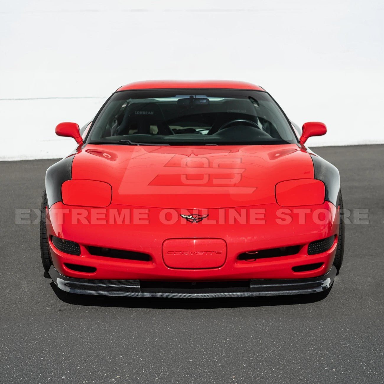 Chevrolet Corvette C5 ZR1 Style Gloss Black Front Lip Side Skirts Rear Spoiler Kit 1997-2004