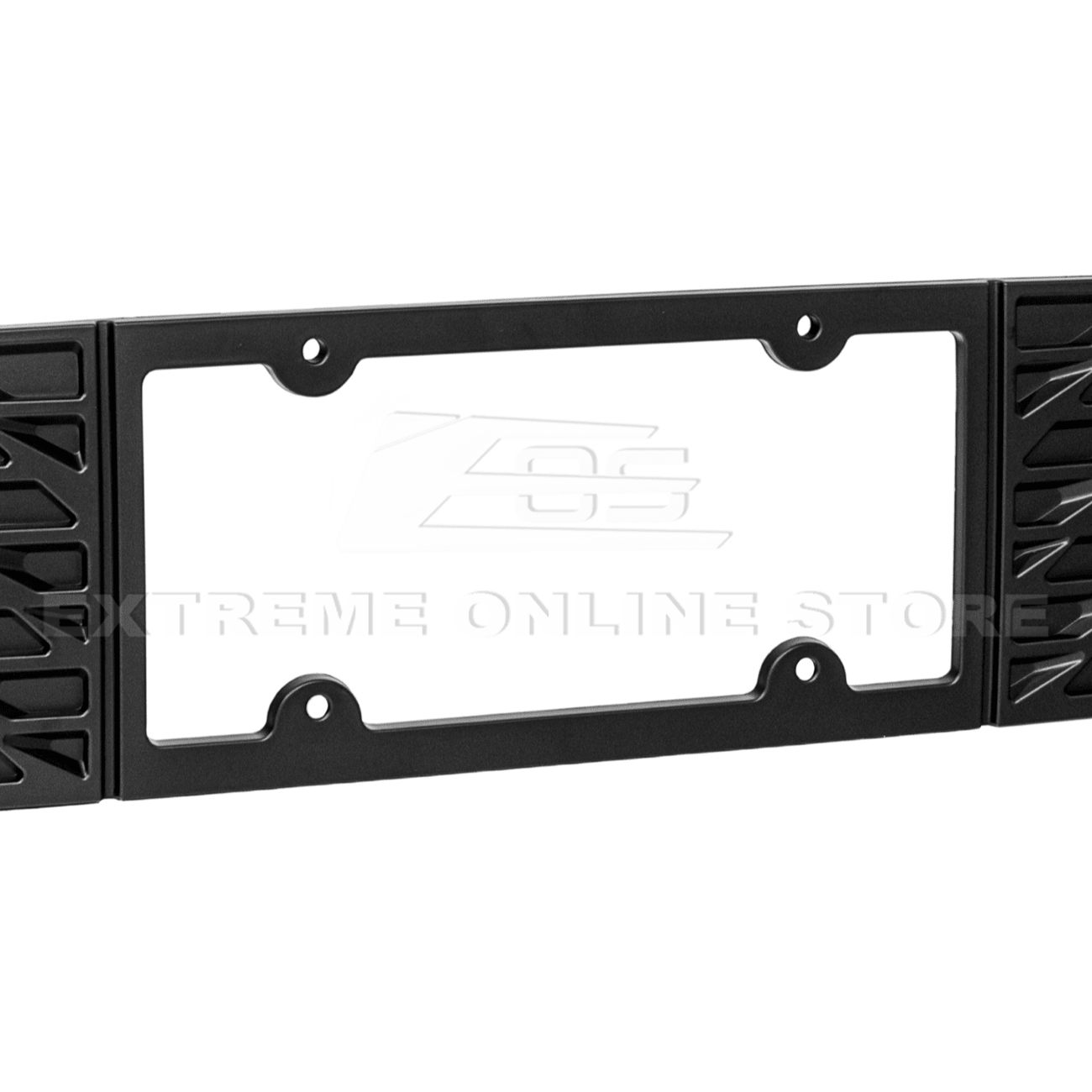 Ford Mustang S650 Matte Black Rear License Plate Frame Trim Cover 2024-Up