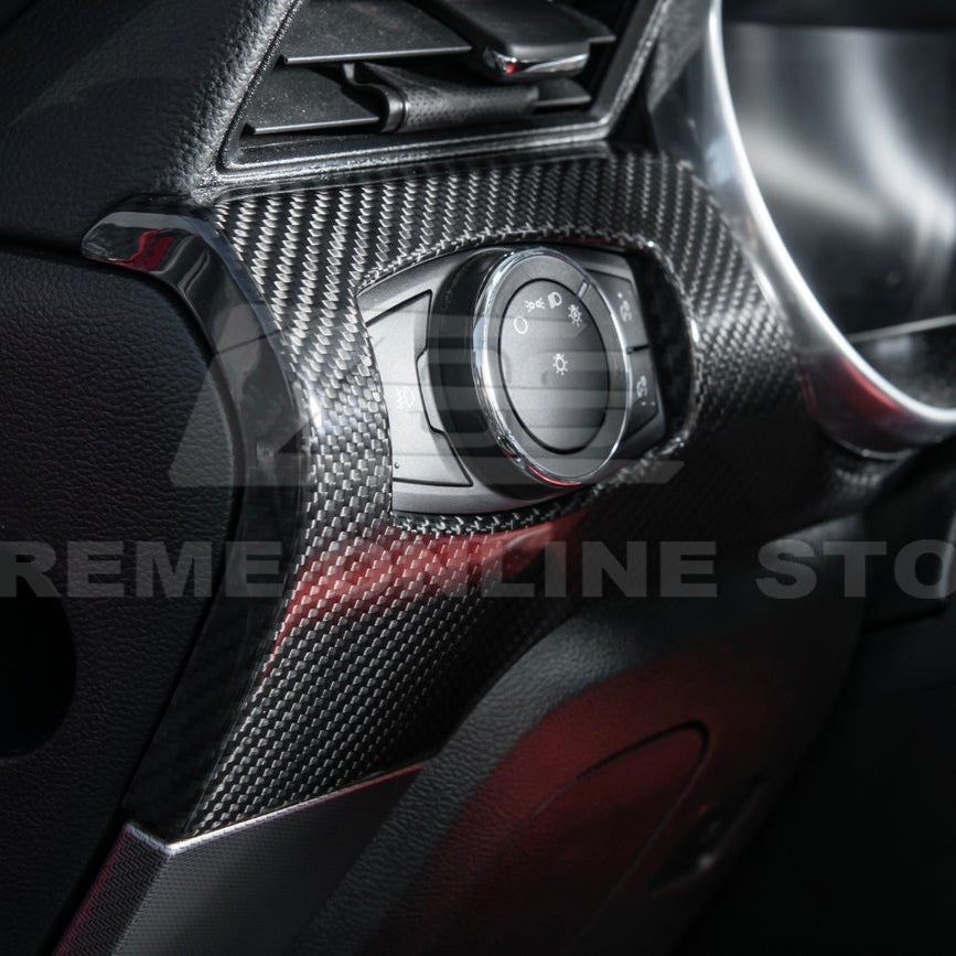 Ford Mustang S550 Factory Style Dry Carbon Fiber Dashboard Panel Trim 3 AC 2015-2023