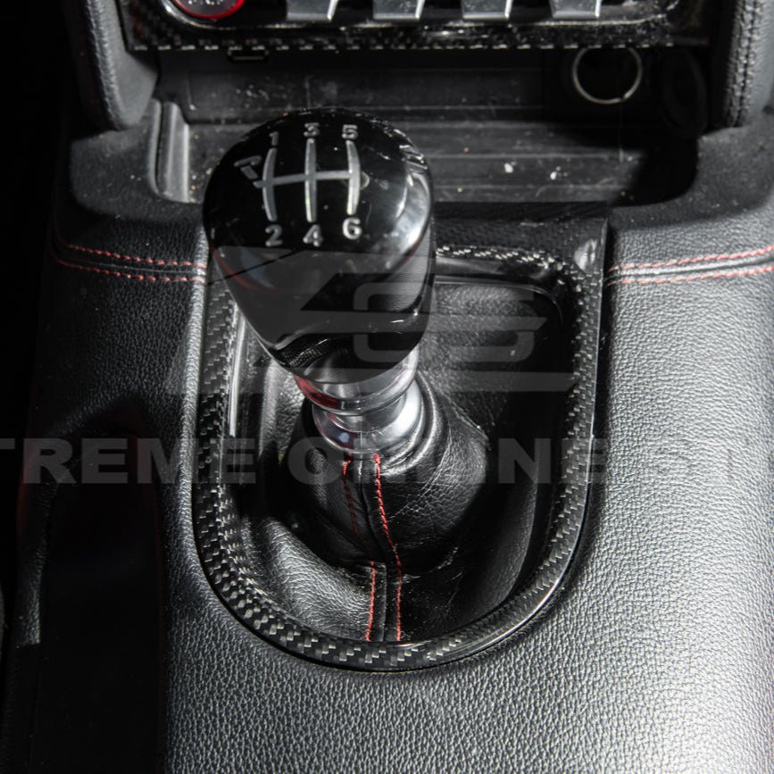 Ford Mustang S550 Dry Carbon Fiber Center Gear Shift Panel Trim Cover 2015-2023