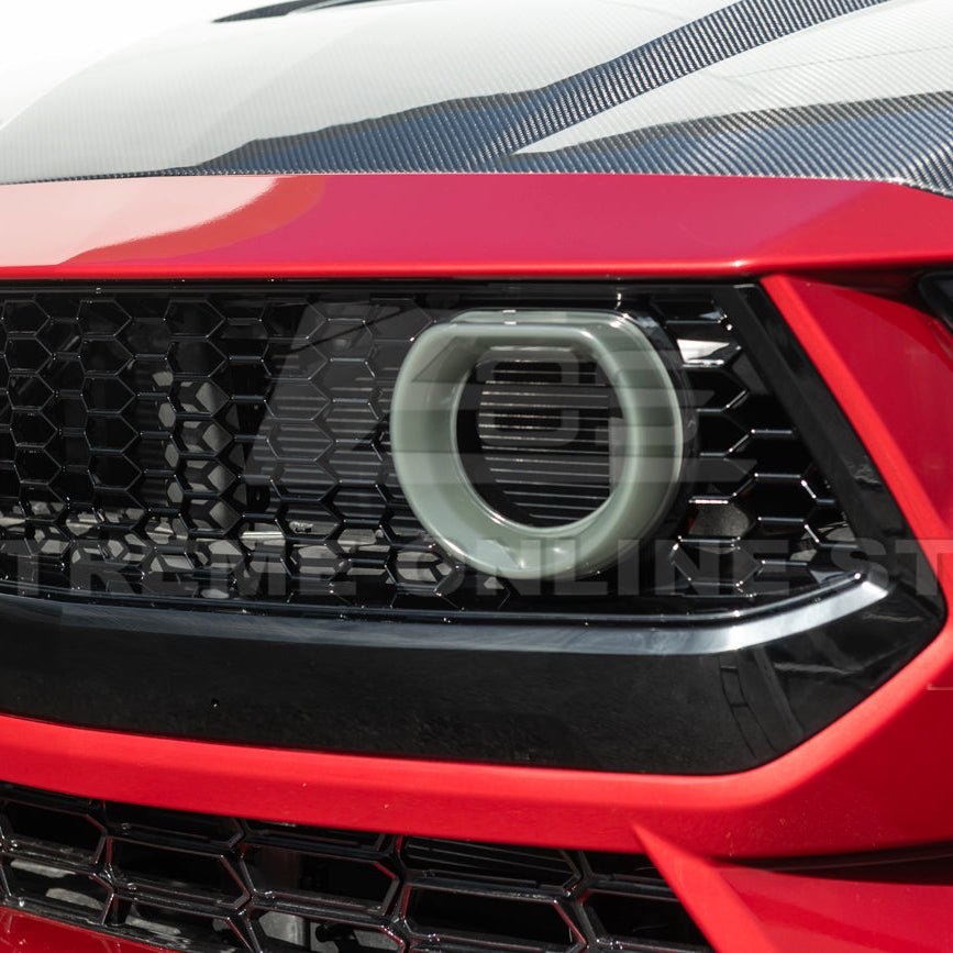 Ford Mustang S650 GTV Style Gloss Black LED Front Upper Grille Air Intakes 2024-Up