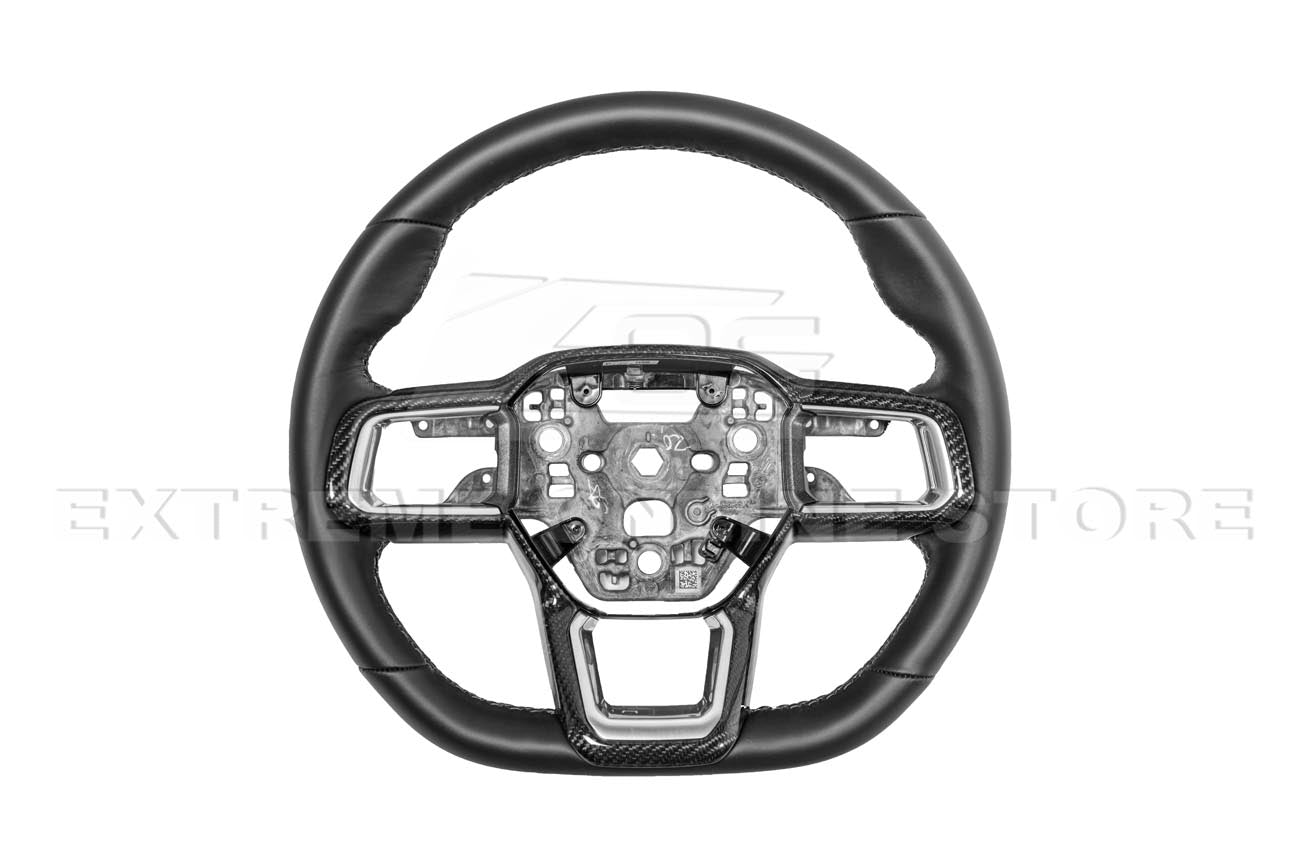 Ford Mustang S650 Factory Style Carbon Fiber Steering Wheel Trim Cover 2024-Up