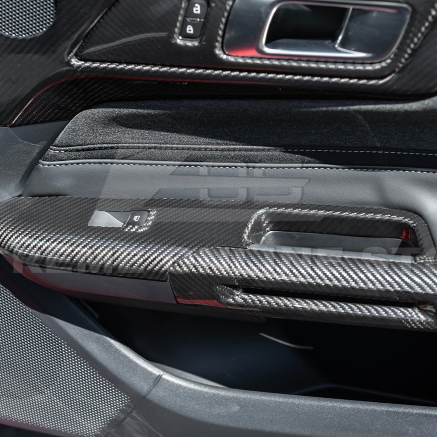 Ford Mustang S550 Dry Carbon Fiber Side Door Glass Lifting Panel 2015-Up