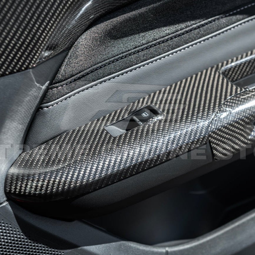 Ford Mustang S550 Dry Carbon Fiber Side Door Glass Lifting Panel 2015-Up