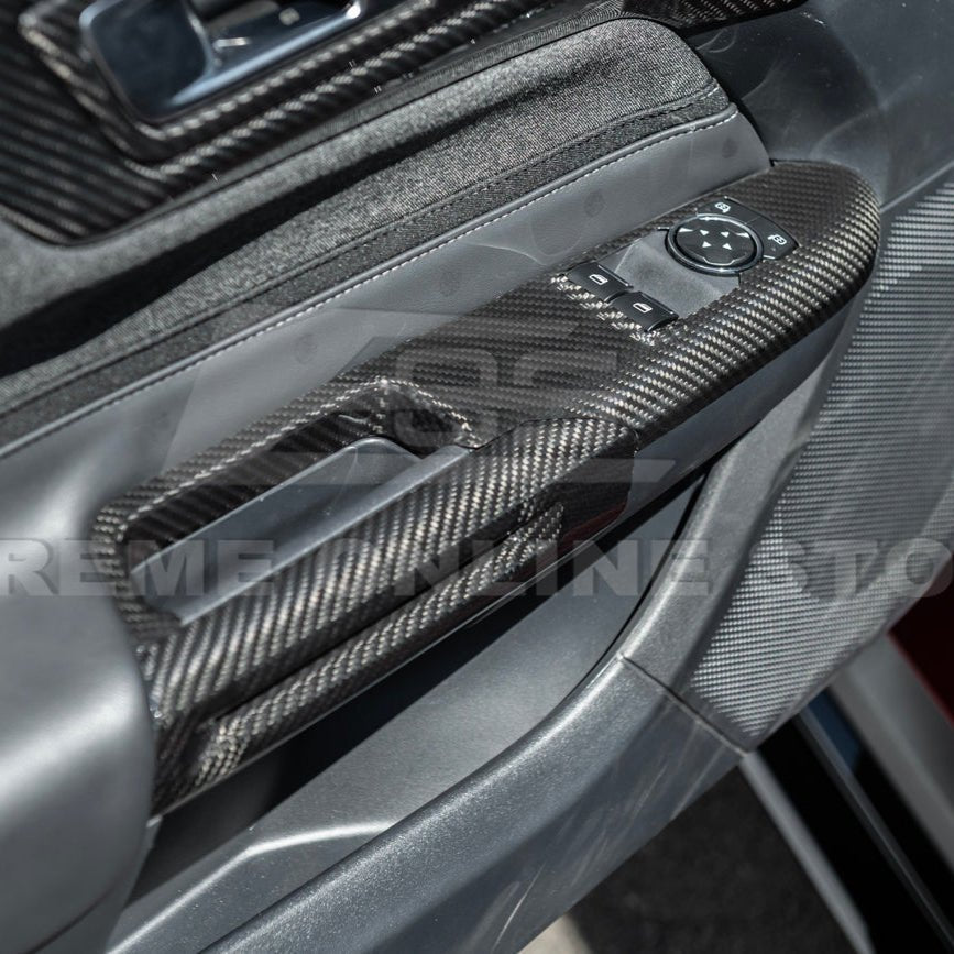 Ford Mustang S550 Dry Carbon Fiber Side Door Glass Lifting Panel 2015-Up