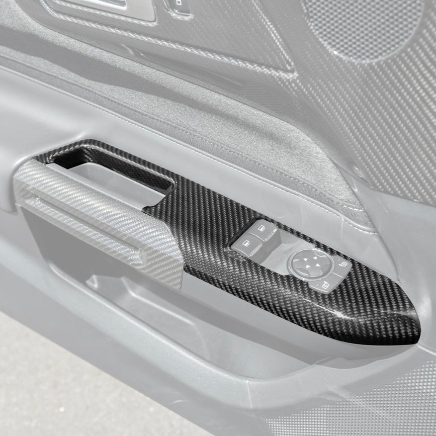 Ford Mustang S550 Dry Carbon Fiber Side Door Glass Lifting Panel 2015-Up