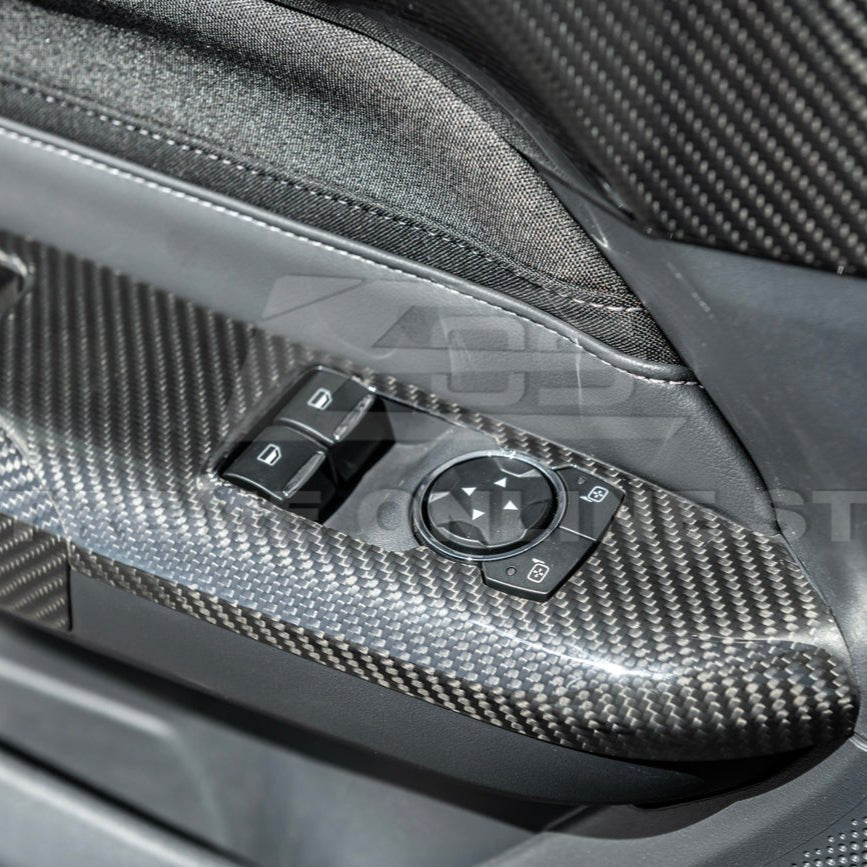 Ford Mustang S550 Dry Carbon Fiber Side Door Glass Lifting Panel 2015-Up